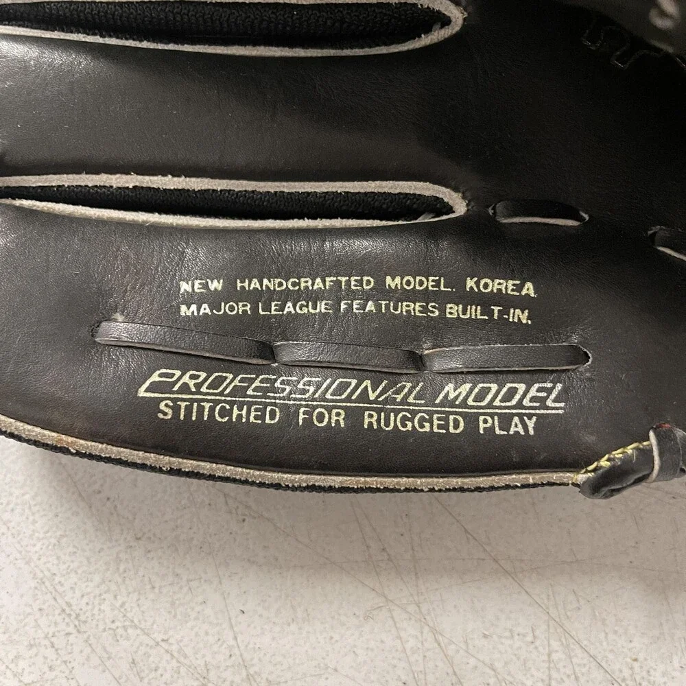 Vintage Mizuno Baseball Glove Mens 12 Black Leather Nylon Black Magic MB7000